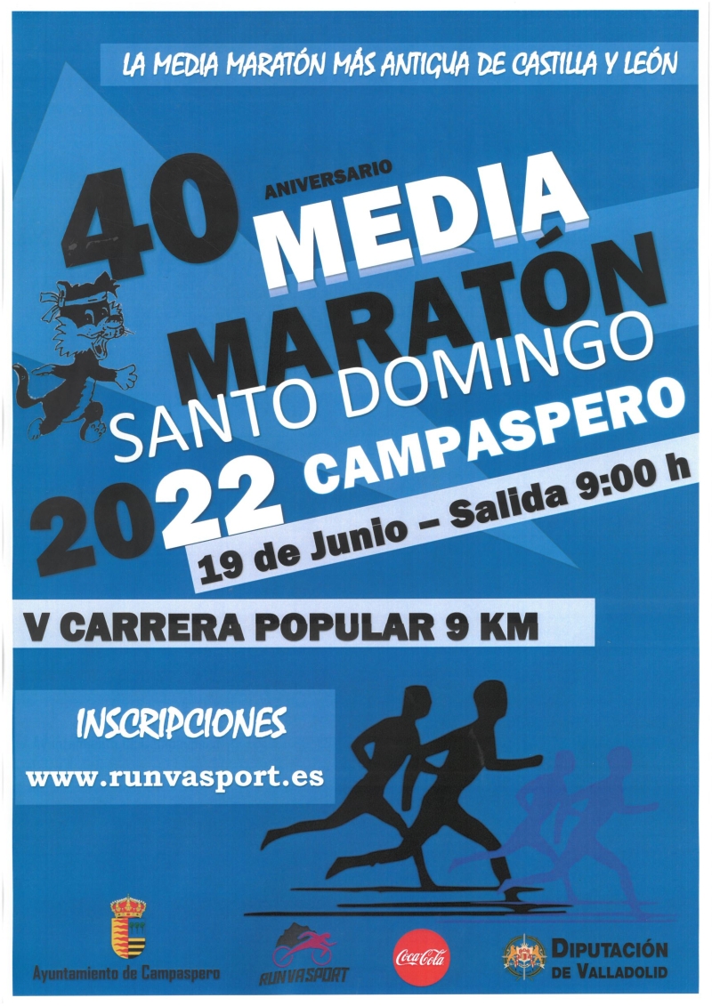 Event Poster 40ª MEDIA MARATÓN SANTO DOMINGO Y 5ª CARRERA POPULAR DE 9 KM CAMPASPERO (VALLADOLID)