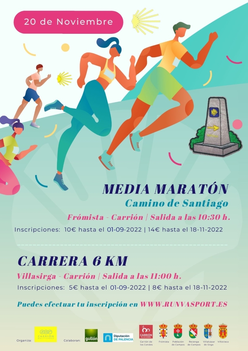 Event Poster MEDIA MARATÓN CAMINO DE SANTIAGO-CARRIÓN DE LOS CONDES