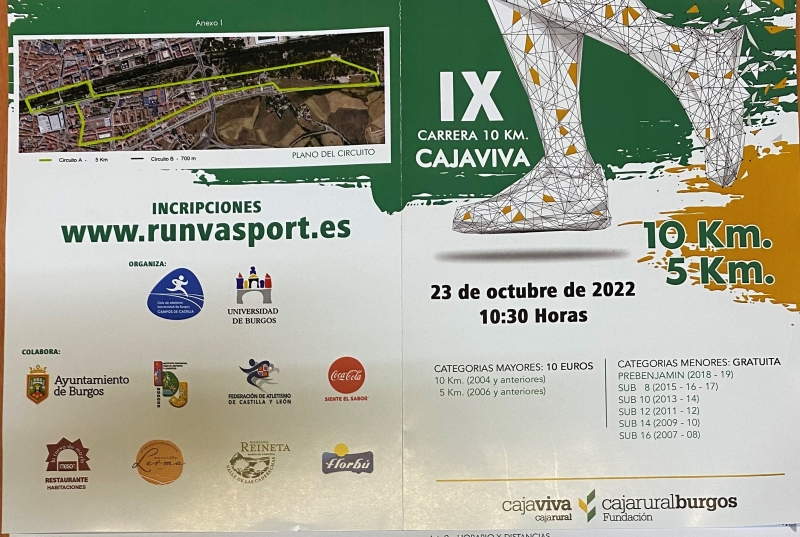 Event Poster IX CARRERA 10 KM CAJAVIVA