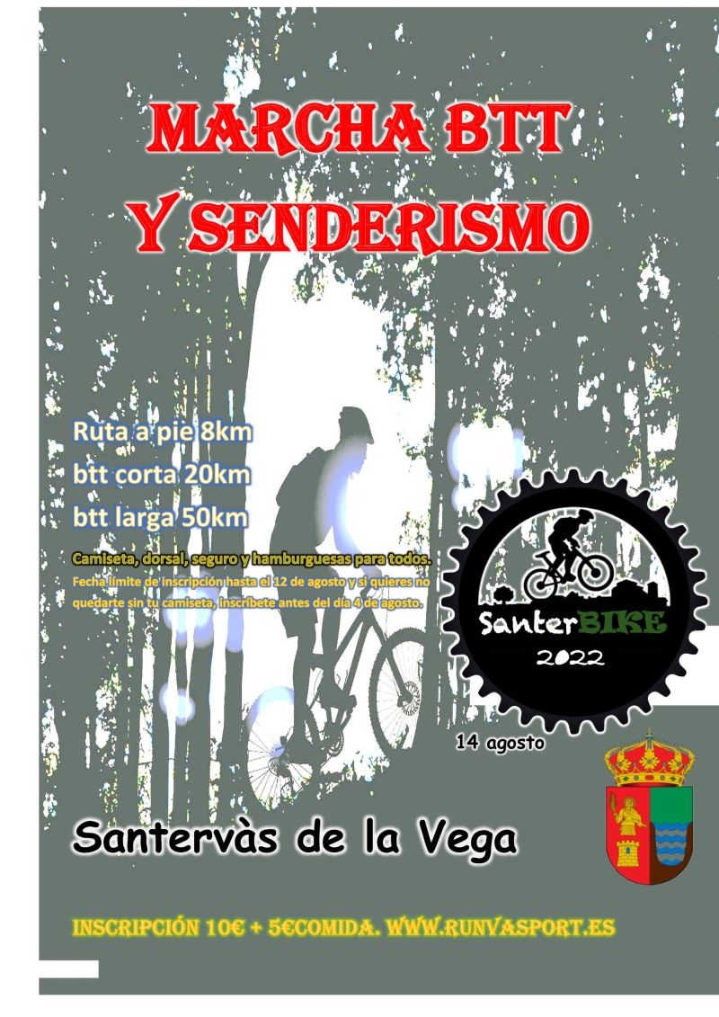 Event Poster MARCHA BTT Y SENDERISMO SANTERVÁS DE LA VEGA