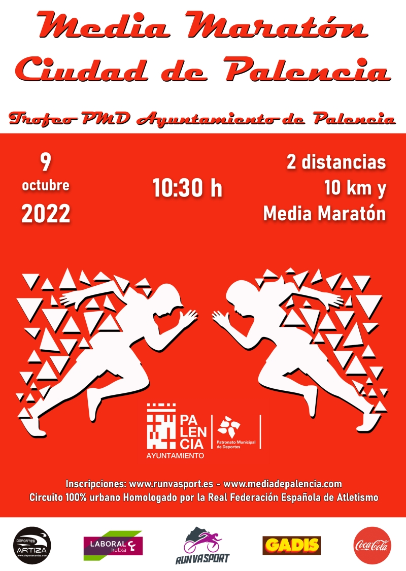 Event Poster M.MARATÓN Y 10 KM CIUDAD DE PALENCIA
