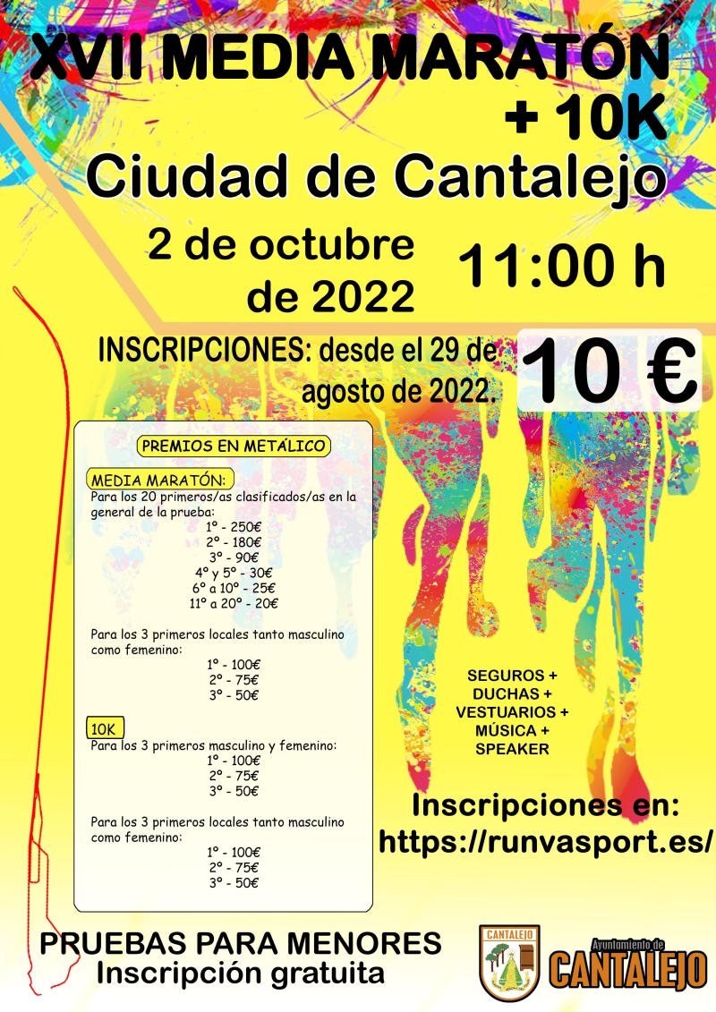 Event Poster XVII MEDIA MARATÓN Y 10 K CIUDAD DE CANTALEJO