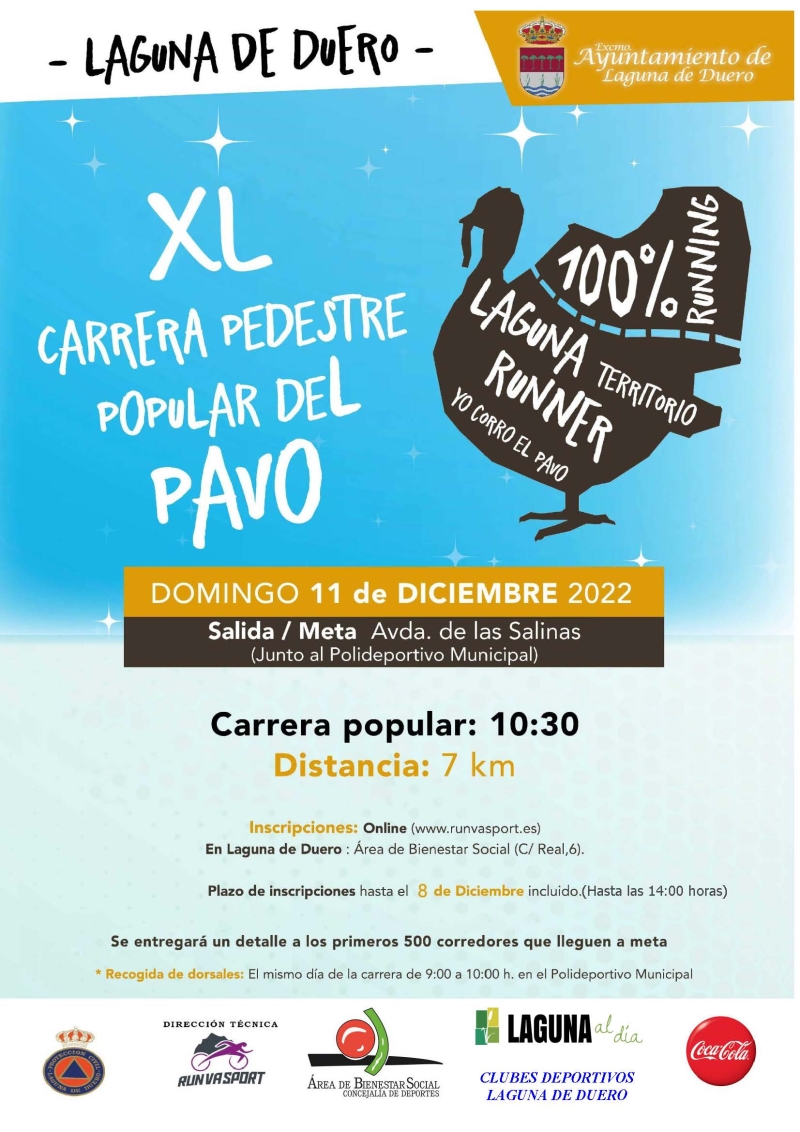 Event Poster XL CARRERA PEDESTRE POPULAR DEL PAVO LAGUNA DE DUERO