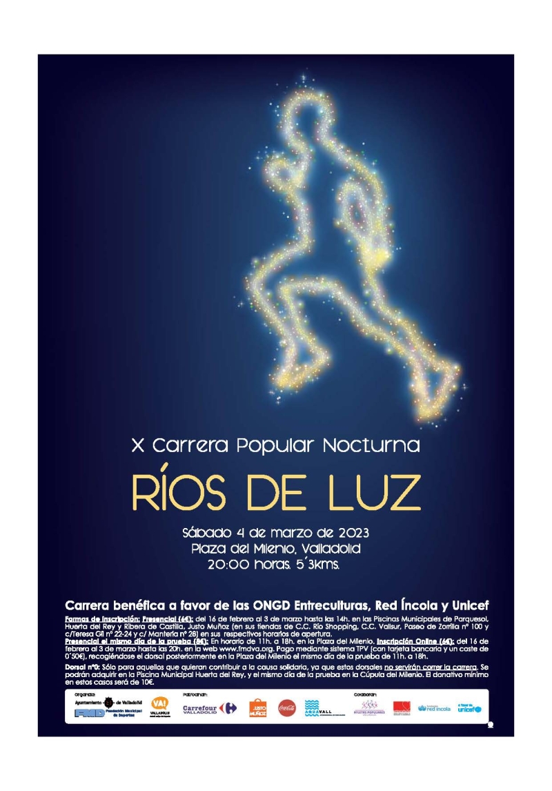 Event Poster X CARRERA POPULAR NOCTURNA RIOS DE LUZ