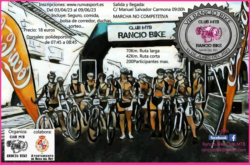 Event Poster 7ª MARCHA BTT RANCIO BIKE NAVA DEL REY