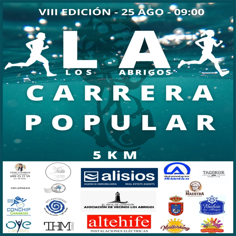 Cartel del evento VIII 5KM CARRERA POPULAR LOS ABRIGOS 2024