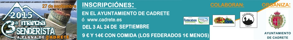 3ª MARCHA SENDERISTA LA PLANA DE CADRETE