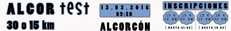 RECORRIDO  - ALCORTEST 15/30 KM.