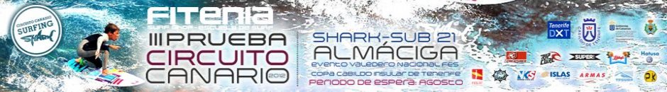 Resultados  - CIRCUITO CANARIO SURFING SHARK   III PBA DEL CTO CANARIO SURF SU