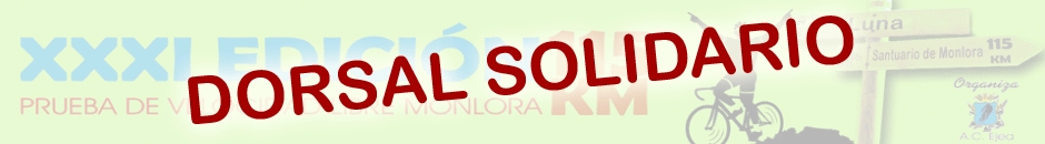 Contacta con nosotros - DORSAL SOLIDARIO   XXXI EDICION MONLORA