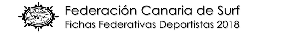 FICHAS FEDERATIVAS DEPORTISTAS 2018