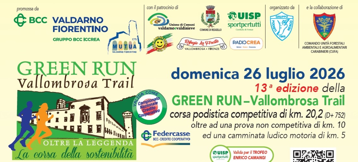 Iscrizione all&rsquo;evento  - GREEN RUN   VALLOMBROSA TRAIL