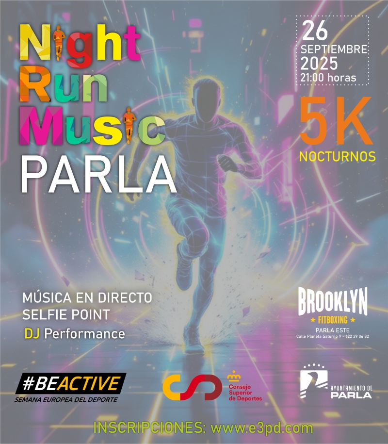 Cartel de III 5K Nocturnos Parla 2025 en Parla, Madrid