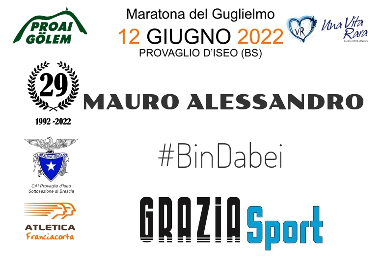 #YoVoy - MAURO ALESSANDRO (29A ED. 2022 - PROAI GOLEM - MARATONA DEL GUGLIELMO)