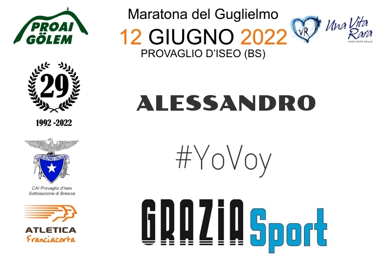 #YoVoy - ALESSANDRO (29A ED. 2022 - PROAI GOLEM - MARATONA DEL GUGLIELMO)