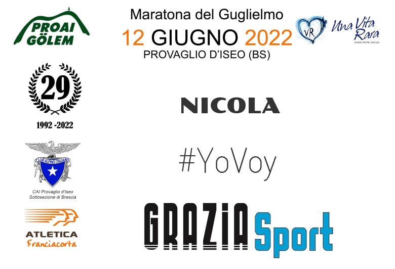 #YoVoy - NICOLA (29A ED. 2022 - PROAI GOLEM - MARATONA DEL GUGLIELMO)