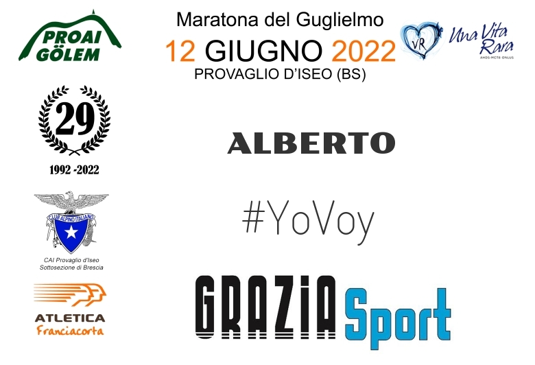 #YoVoy - ALBERTO  (29A ED. 2022 - PROAI GOLEM - MARATONA DEL GUGLIELMO)