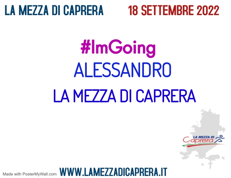 #ImGoing - ALESSANDRO (LA MEZZA DI CAPRERA)