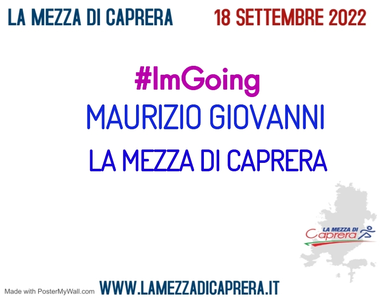 #ImGoing - MAURIZIO GIOVANNI (LA MEZZA DI CAPRERA)