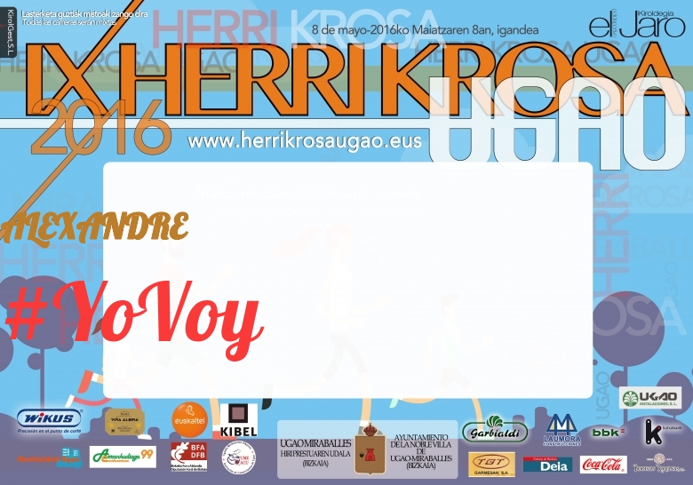#YoVoy - ALEXANDRE (IX HERRIKROSA UGAO 2016)