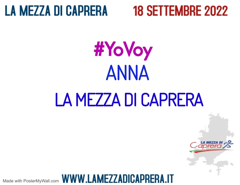 #YoVoy - ANNA (LA MEZZA DI CAPRERA)
