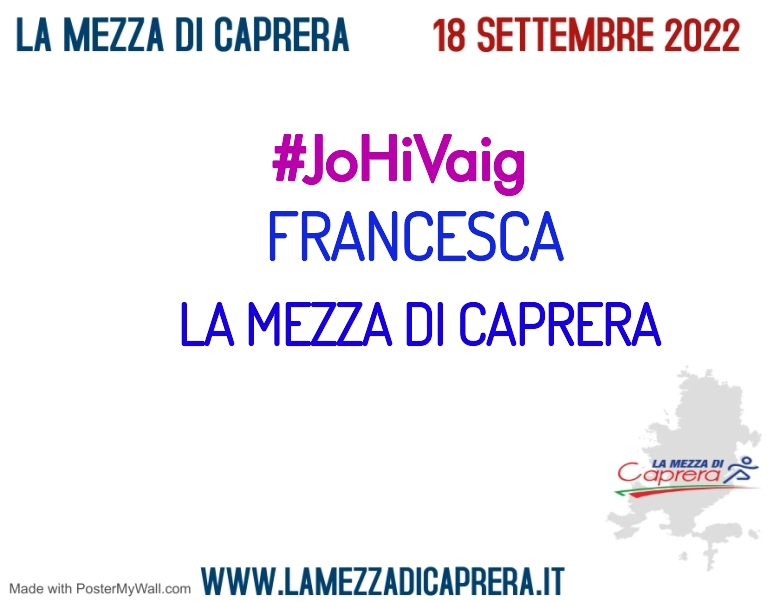 #ImGoing - FRANCESCA (LA MEZZA DI CAPRERA)