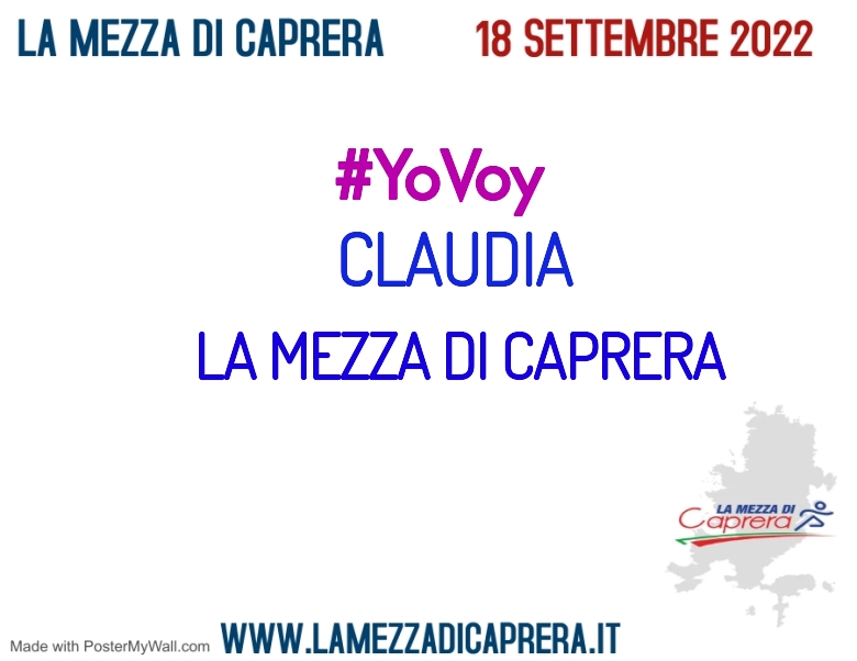 #ImGoing - CLAUDIA (LA MEZZA DI CAPRERA)