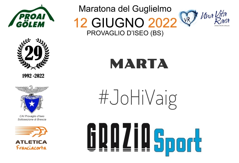 #EuVou - MARTA (29A ED. 2022 - PROAI GOLEM - MARATONA DEL GUGLIELMO)