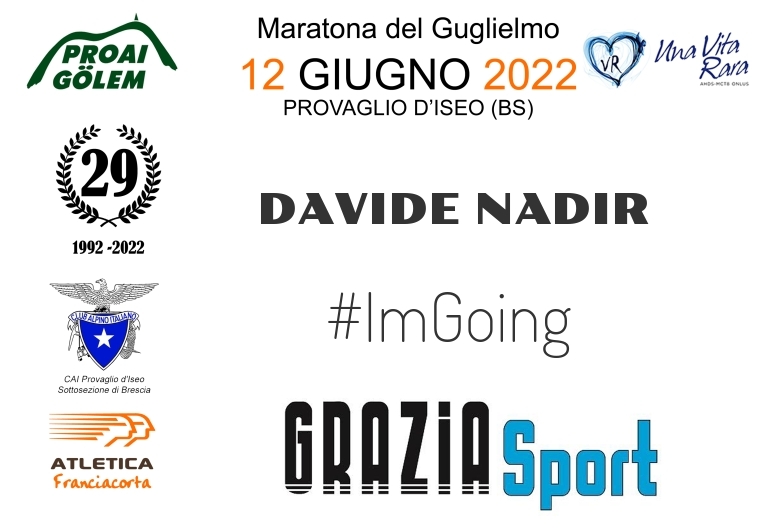 #BinDabei - DAVIDE NADIR (29A ED. 2022 - PROAI GOLEM - MARATONA DEL GUGLIELMO)