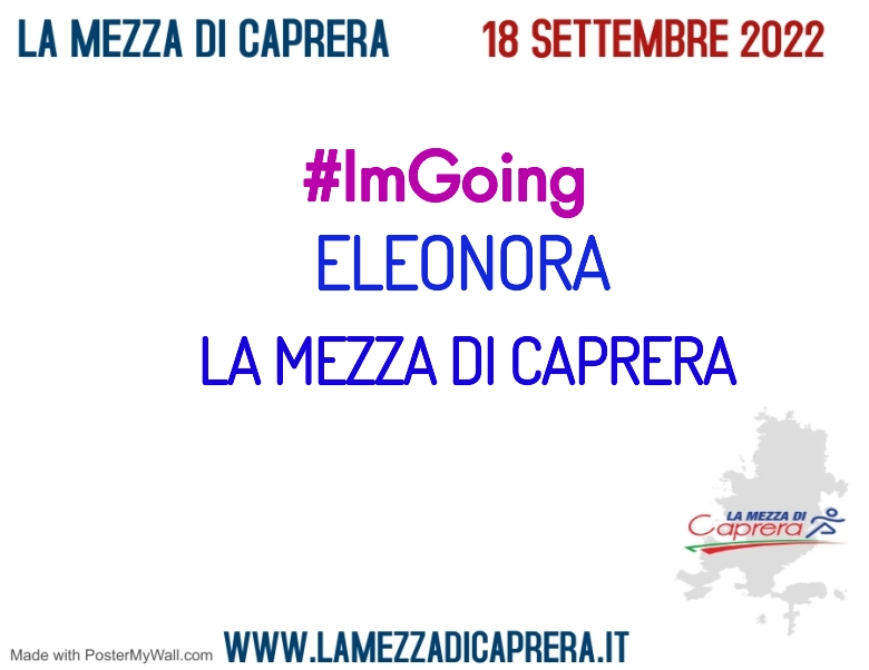 #ImGoing - ELEONORA (LA MEZZA DI CAPRERA)
