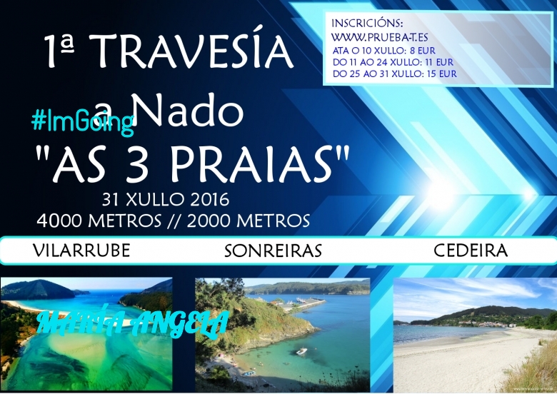 #BinDabei - MARÍA ANGELA (1ª TRAVESÍA A NADO AS 3 PRAIAS)