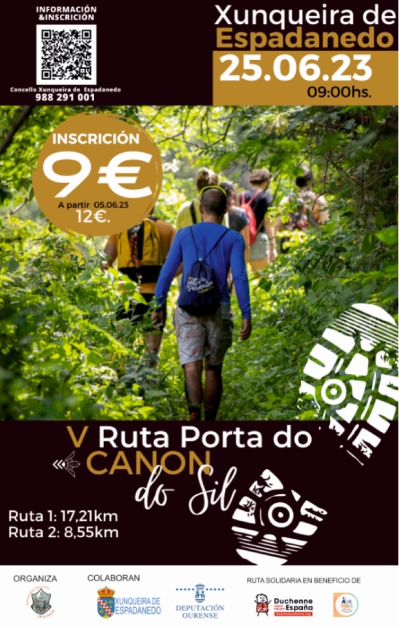 Cartel oficial de VIII Ruta Porta do Canon do Sil — 31 de mayo de 2026 en Xunqueira de Espadanedo, Ourense