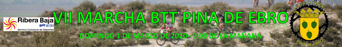 CARTEL SALIDAS BTT 2020 - VII MARCHA BTT PINA DE EBRO