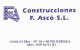 Construcciones F.Ascó ,S.L.