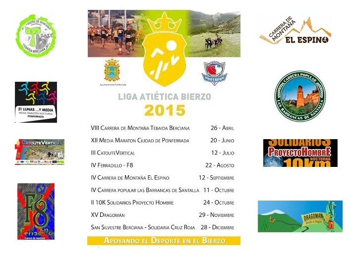 Cartel INSCRIPCION A LA LIGA ATLETICA BIERZO 2015